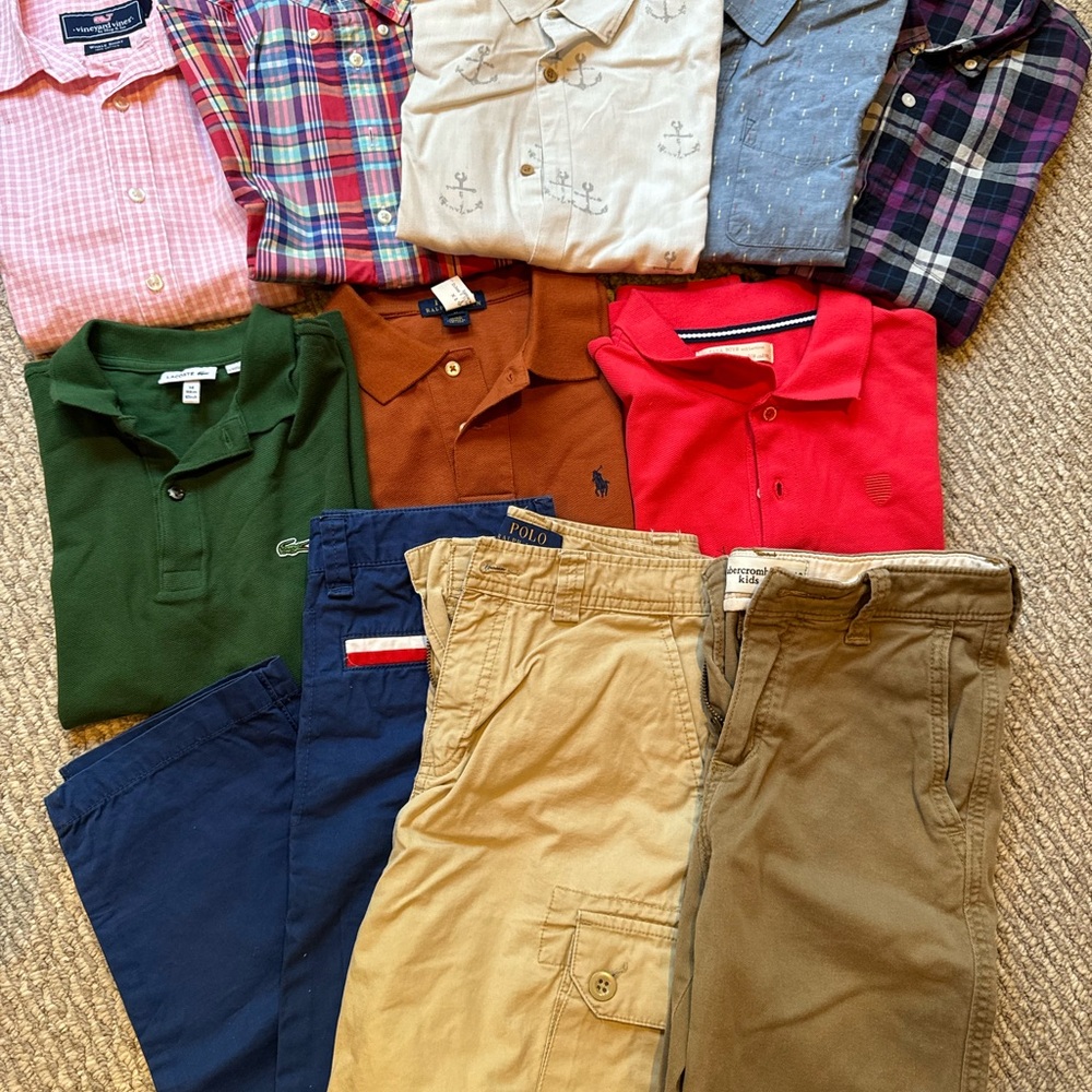 Bundle-Boys shirts, polos and shorts. Size 10-11